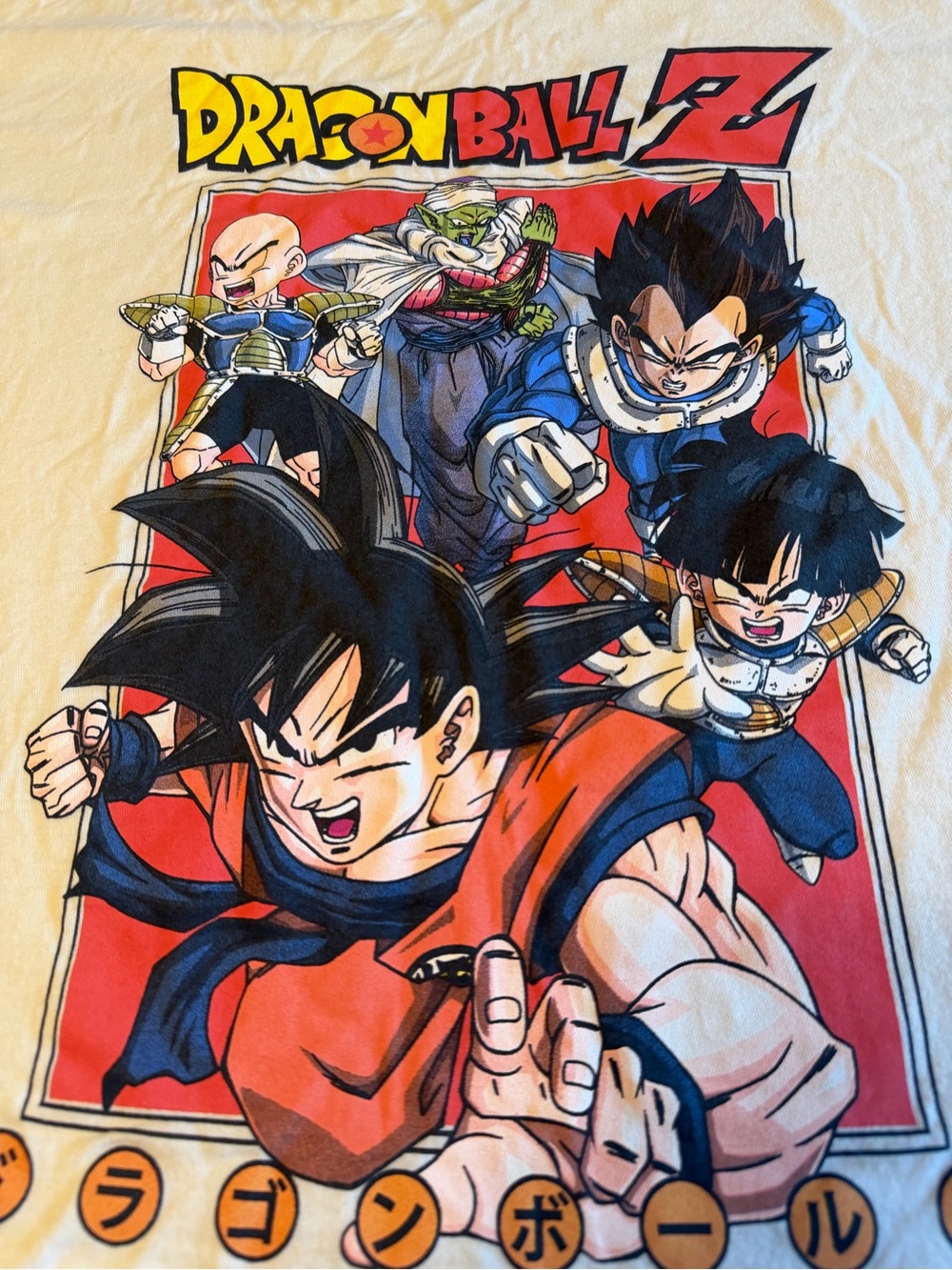 Dragon Ball Z Kids Short Sleeve Tee - Red & Blue Character Print